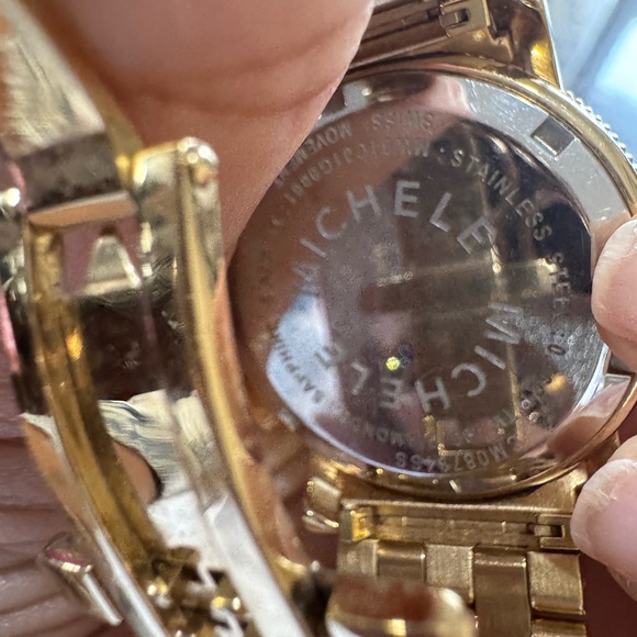 $3500 Michele Sport Sail Chronograph Diamond Watch – 38MM, Gold Plated! - Picture 13 of 16